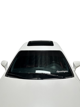 Universal Fit | GLOSS BLACK Window Banner - Blank ( No Logo )