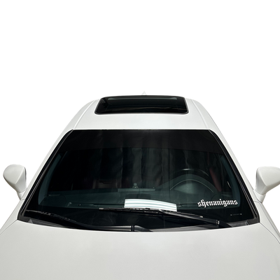 Universal Fit | GLOSS BLACK Window Banner - Blank ( No Logo )