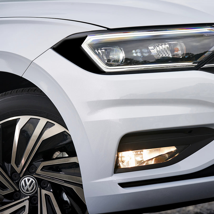 Headlight Amber Delete Overlay  - Gloss Black | 2019-2023 Volkswagen Jetta