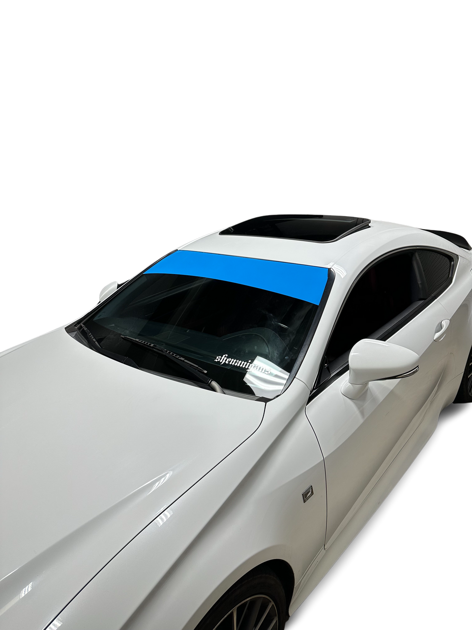 thumbnail image 2 of Stick'Em Up Graphics Universal Car Sun Strip – Gloss Pale Blue (Baby Blue) 2 of 4