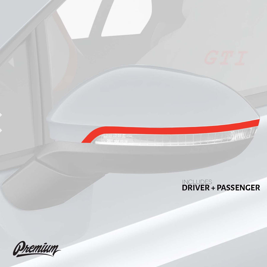 Pre-Cut Mirror Accent Pin Stripe Kit | 2022+ GTI,2022+ GOLF R