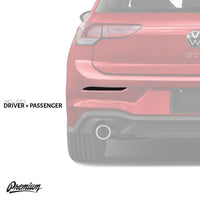 Rear Bumper Reflector Overlays | 2022+ GTI,2022+ Golf R
