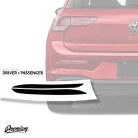 Rear Bumper Reflector Overlays | 2022+ GTI,2022+ Golf R