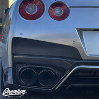 Rear Bumper Accent Overlays - Carbon Fiber | 2017-2023 Nissan GTR