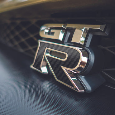 2009-2025 Nissan GTR Front and Rear GTR Badge Emblem Inlay Set
