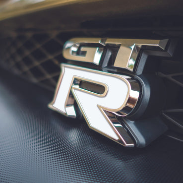 2009-2025 Nissan GTR Front and Rear GTR Badge Emblem Inlay Set