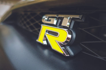 2009-2025 Nissan GTR Front and Rear GTR Badge Emblem Inlay Set