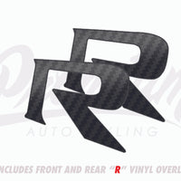 Front & Rear GTR Badge Emblem Inlay Set - (Choose Your Color) | 2009-2025 Nissan GTR