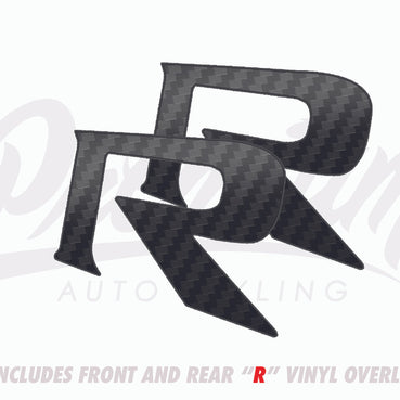 2009-2025 Nissan GTR Front and Rear GTR Badge Emblem Inlay Set