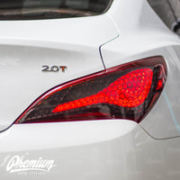 Smoked Honeycomb Tail Light Tint Overlays | 2013-2017 Hyundai Genesis Coupe