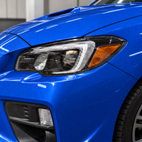 2018–2021 Subaru WRX Premium Headlight Amber Delete Overlays | Gloss Black Vinyl