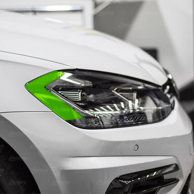 Headlight Amber Delete Vinyl Overlay - Gloss Black | 2018-2020 Volkswagen Golf R