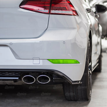 Rear Bumper Reflector Black Out Overlay - Gloss Black | 2018-2020 VW GTI & 2018-2019 VW GOLF R