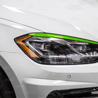 Headlight Sleek Eyelid Overlay - Blackout | 2018-2020 Volkswagen Golf R