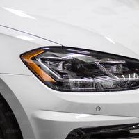 Headlight Sleek Eyelid Overlay - Blackout | 2018-2020 Volkswagen Golf R