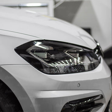 Headlight Amber Delete Vinyl Overlay - Gloss Black | 2018-2021 VW GTI (w/ LED Headlights)