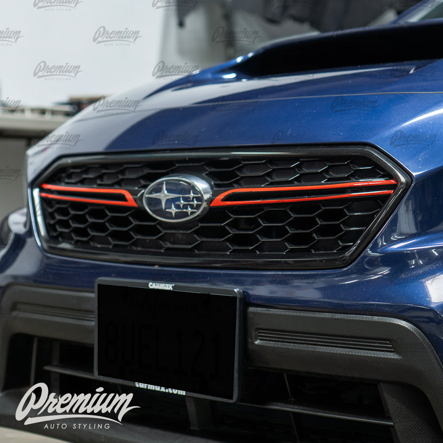 subaru wrx sti grille winglet overlay