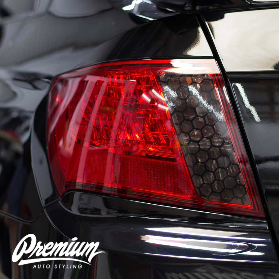 Honeycomb Tail Light Overlay Smoke Tint Insert | 2008-2014 WRX & STI / 2008-2011 Impreza Sedan