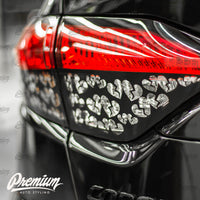 Broken Heart Tail Light Overlays - Gloss Black | 2020-2022 Toyota Corolla Sedan