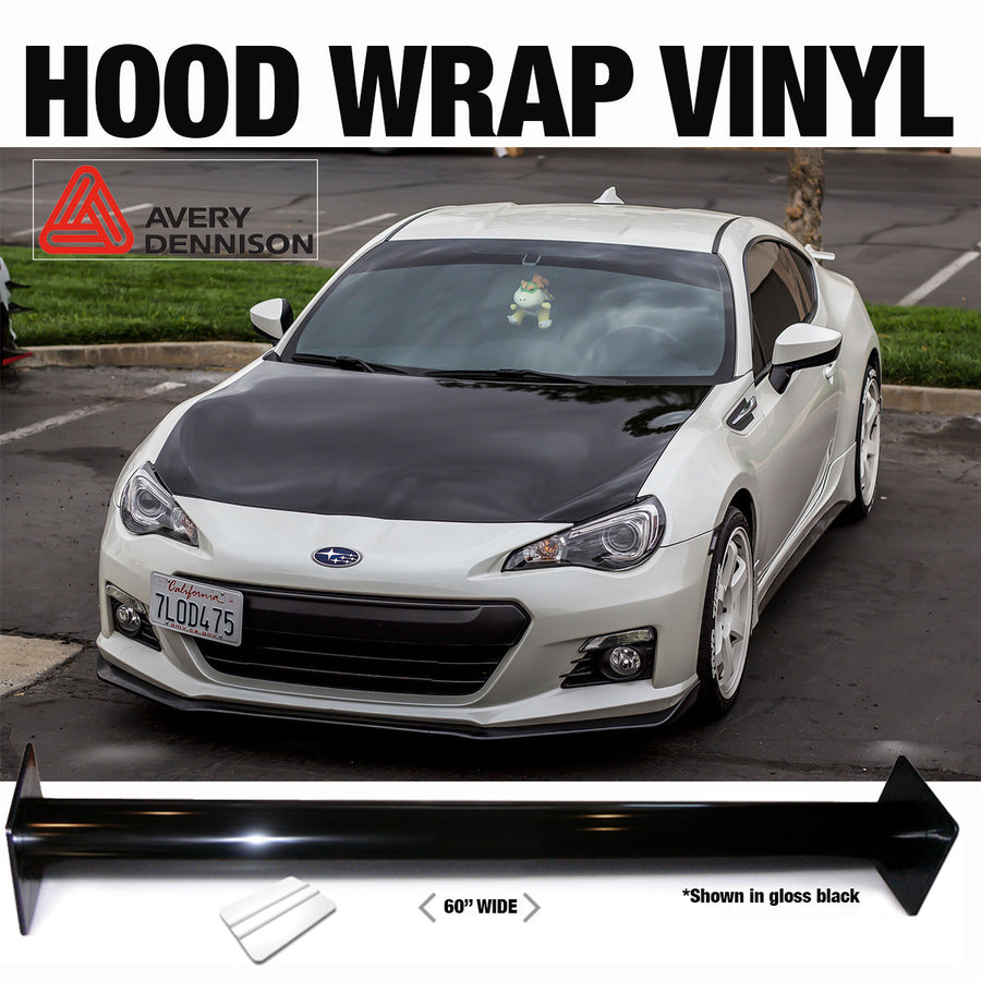 Satin Black - Hood Wrap Vinyl | Universal Fit ( Measure Size Needed)