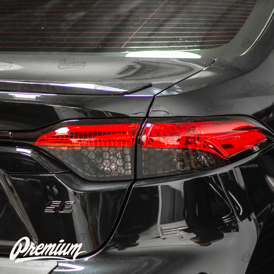 Tail Light Smoke Overlay - Smoked Honeycomb Tint | 2020-2022 Toyota Corolla Sedan