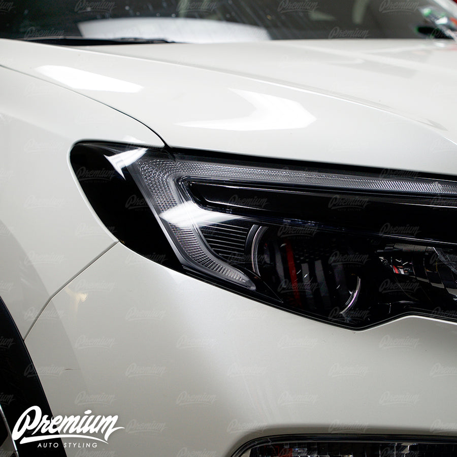 Headlight Amber Delete V1 Gloss Black Vinyl Overlay | Honda Pilot 2016-2018