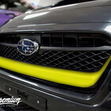 Yellow represent placement of vinyl overlay