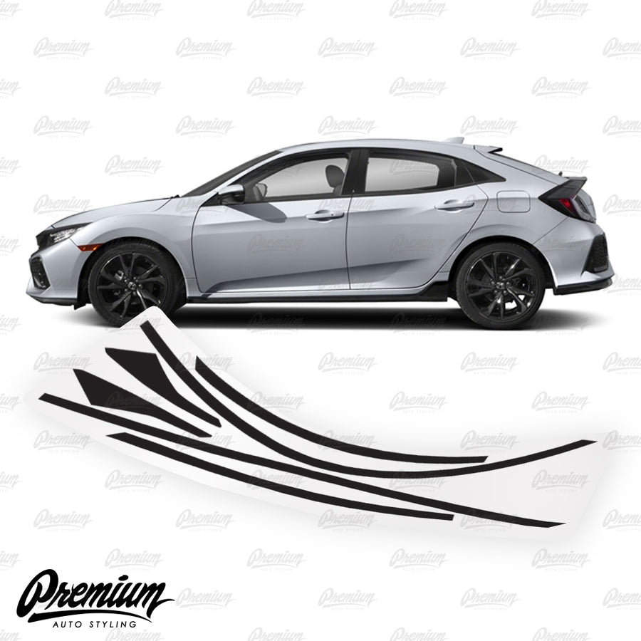 Window Trim Chrome Delete Vinyl Overlay Kit - Gloss Black