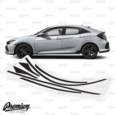 Window Trim Chrome Delete Vinyl Overlay Kit - Gloss Black