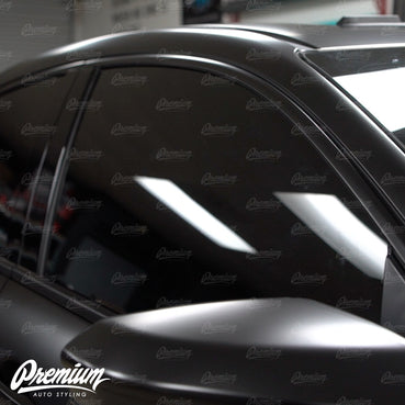 Window Trim Chrome Delete Vinyl Overlay Kit - Satin Black