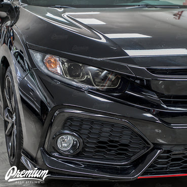Headlight Face with DRL Cut Out Smoked Tint Overlay