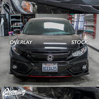 Headlight Face with DRL Cut Out Smoked Tint Overlay