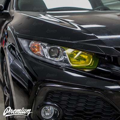 Headlight High Beam JDM Yellow Tint Overlays