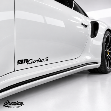 Porsche 911 Turbo S (992.1) Door Decal Replacement | OEM-Style “911 Turbo S” Lettering, 2019–2024