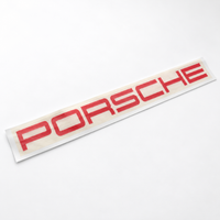 Porsche 911 GT3 RS 992 rear wing with OEM-style replica vinyl decal installed - RED lettering 
