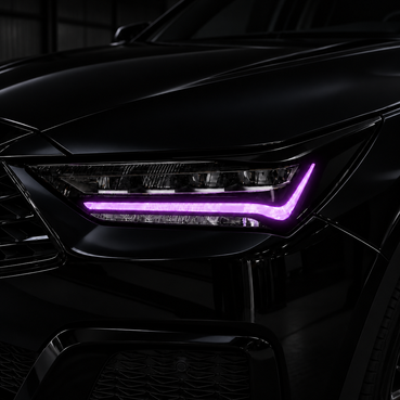 2022–2026 Acura MDX Gloss Black Amber Delete + Purple DRL Tint Overlays – Pre-Cut Vinyl Kit