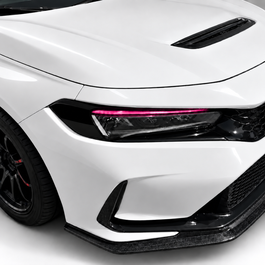2022–2026 Honda Civic FL5 | Headlight Pink DRL + Reflector Delete Pre-Cut Vinyl Eyelid Overlays