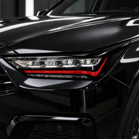 2022–2026 Acura MDX Gloss Black Amber Delete + RED DRL Tint Overlays – Pre-Cut Vinyl Kit