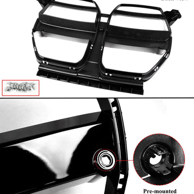 G8X M3 / M4 Gloss Black ABS Grill ST Style