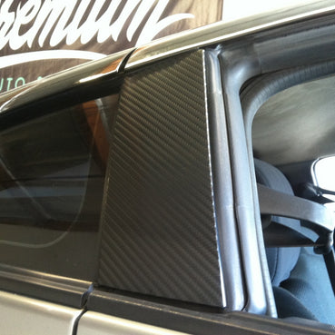 2003-2008 Nissan 350z B-Pillar Vinyl Overlays - Carbon Fiber