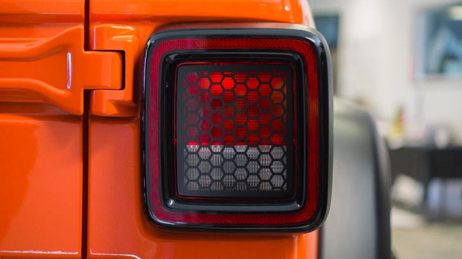 Honeycomb Tail Light Overlays | 2018 Jeep JL