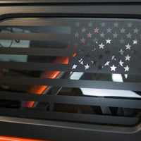 American Flag Quarter Window DECAL Set | 2011-2018 Jeep JL 4-Door Only