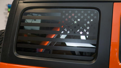 American Flag Quarter Window DECAL Set | 2011-2018 Jeep JL 4-Door Only