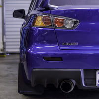 2008-2017 Mitsubishi EVO X Rear Bumper Reflector Overlay - Smoke Tint