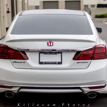 2016-2017 Honda Accord Sedan Tail Light Overlay - Red Tint Reverse Light Insert 