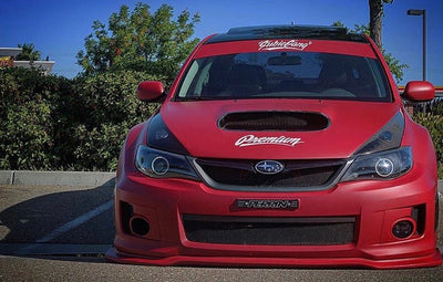 Subie Gang "SCRIPT" Window Banner ( Red / White )