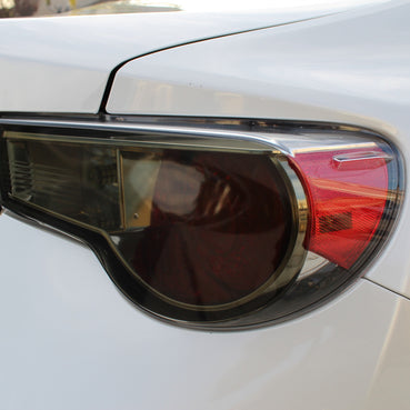 2012-2016 Subaru BRZ Tail Light Overlay (Face Only) - Smoke Tint
