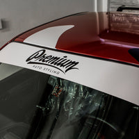 Premium Signature Window Banner ( White Base | Black Logo )