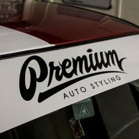 Premium Signature Window Banner ( White Base | Black Logo )