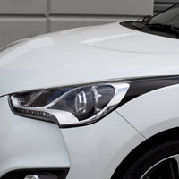 Headlight Amber Delete Smoke Tint/Gloss Black Vinyl Overlay | 2011-2017 Hyundai Veloster